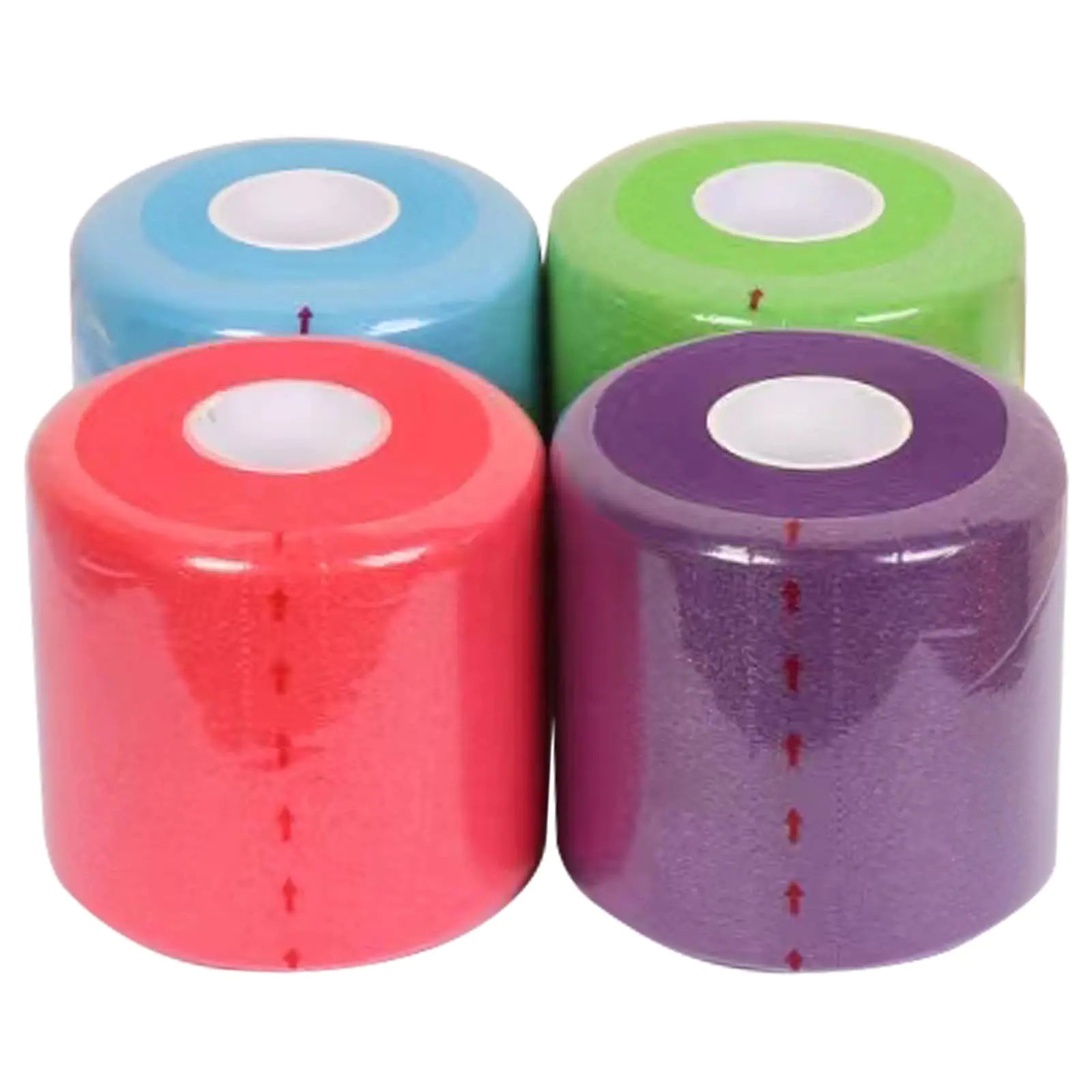 popbob 4 Pack Pre Wrap Tape Athletic Foam Underwrap Tape 2.75 Inches x 30 Yards Sports Pre-wrap Athletic Tape for Hair Ankles Wrists and Knees Mixed Color